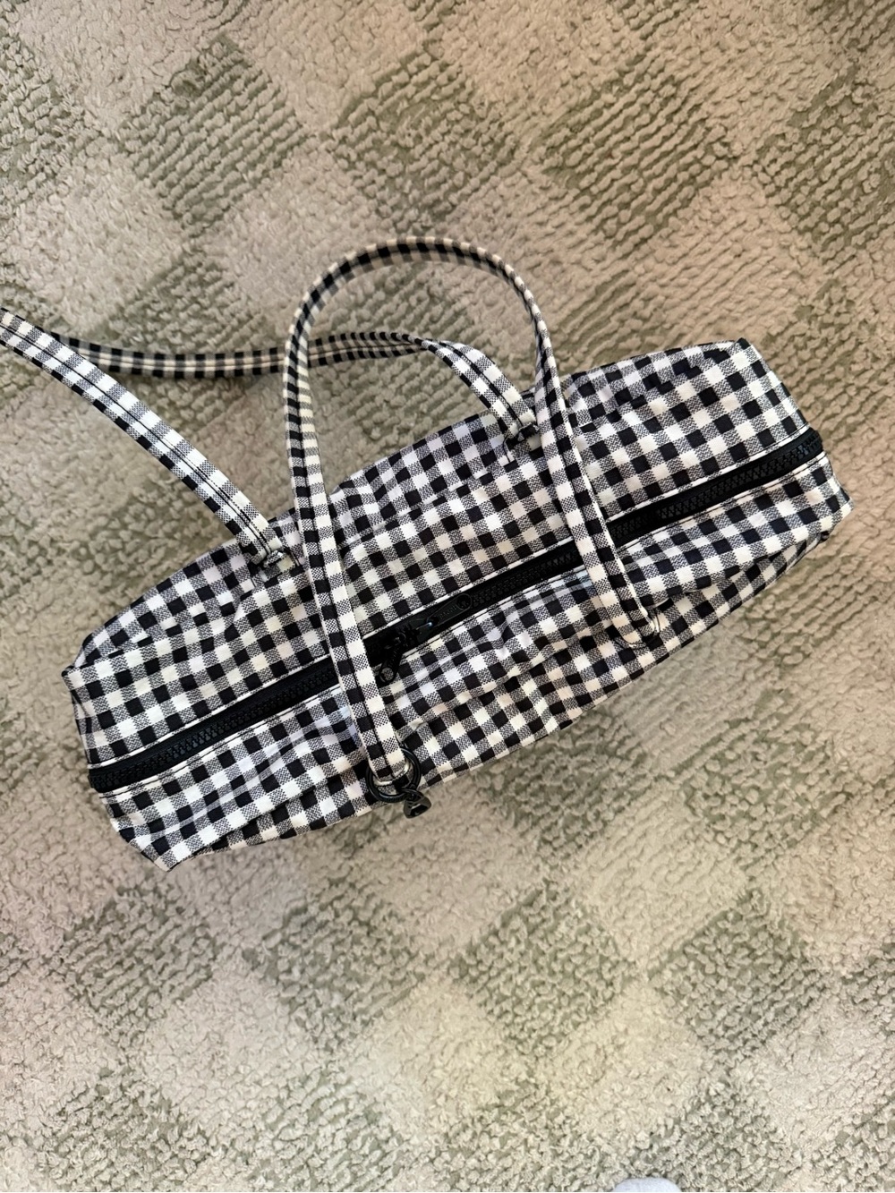 BAGGU Medium Bowler Bag Gingham - Picture 2 of 2